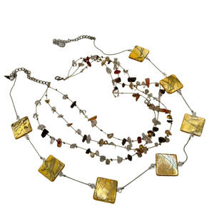 Two Stone-Like Fashion Necklaces